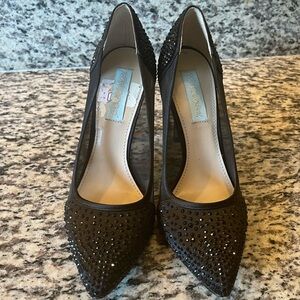 Betsey Johnson Black Studded Heels